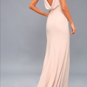 Maxi formal blush dress